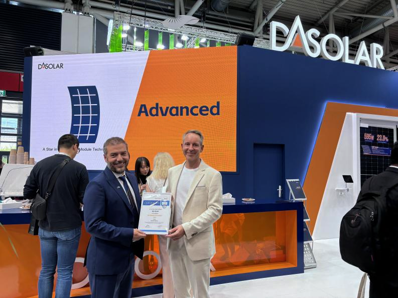 DAS Solar a primit certificatul EUPD „Top PV Brand” în Grecia