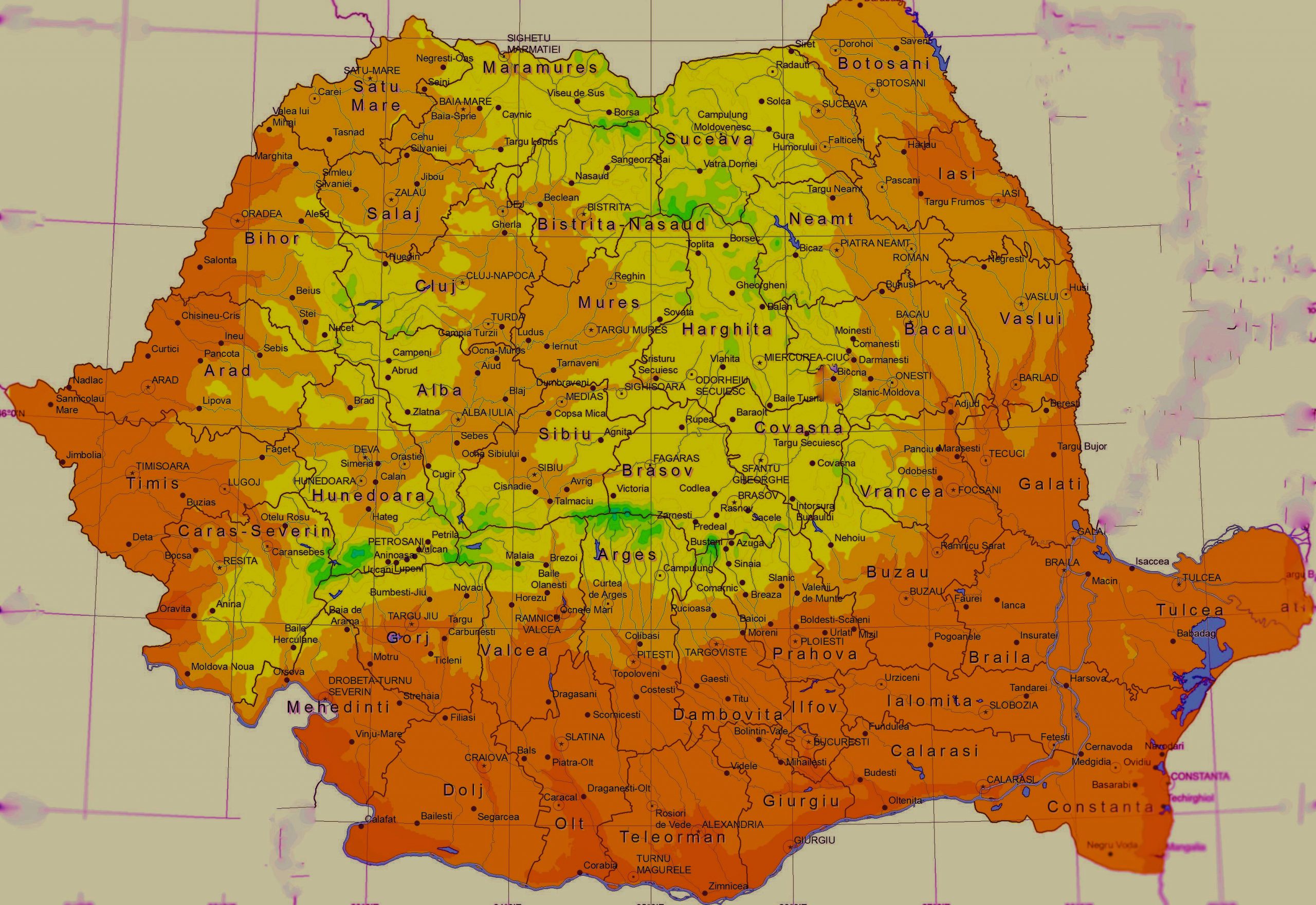 romania spring 2024 temperature map hot